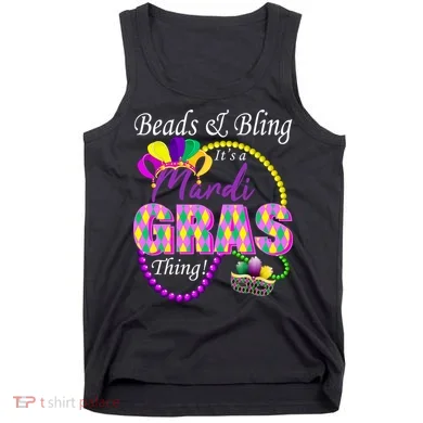 Beads and Bling it's a Mardi Gras Thing Tank Top