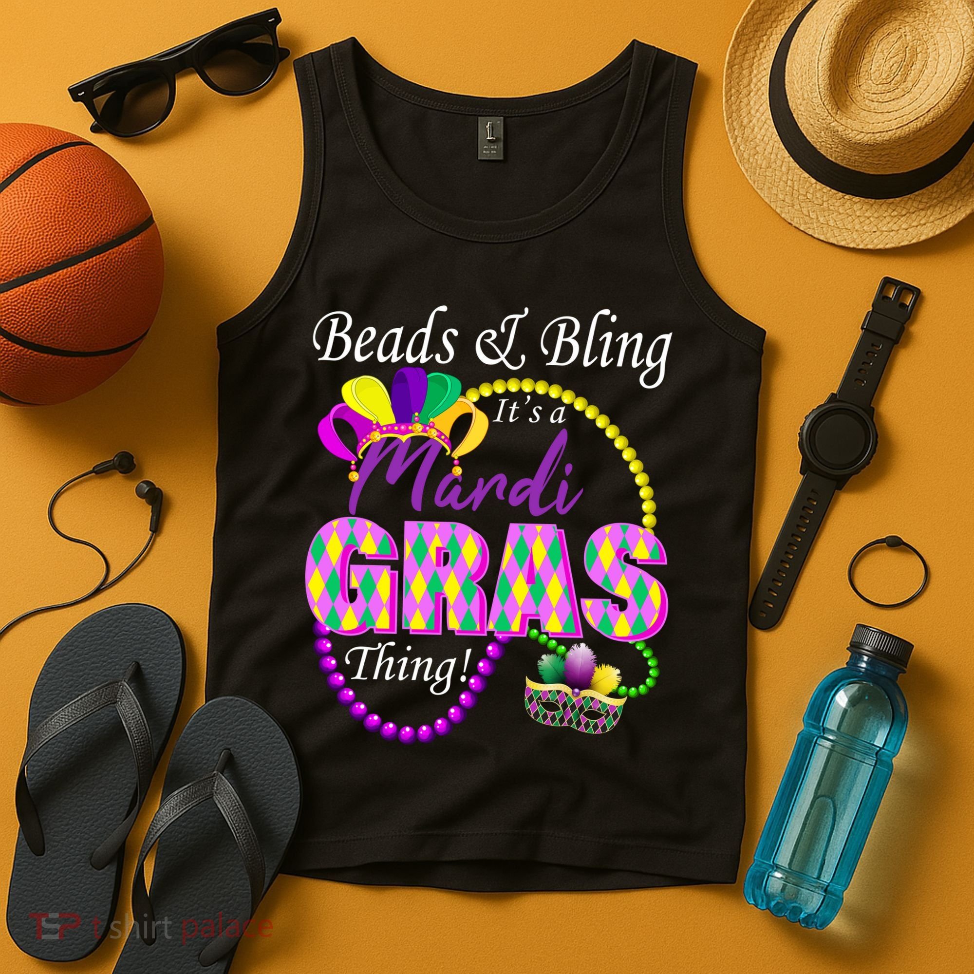 Beads and Bling it's a Mardi Gras Thing Tank Top