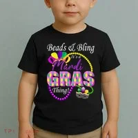 Beads and Bling it's a Mardi Gras Thing Toddler T-Shirt thumb 2