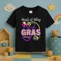 Beads and Bling it's a Mardi Gras Thing Toddler T-Shirt thumb 3