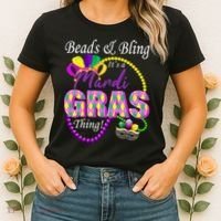 Beads and Bling it's a Mardi Gras Thing Women's T-Shirt thumb 2