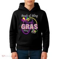 Beads and Bling it's a Mardi Gras Thing Kids Hoodie thumb 4