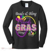 Beads and Bling it's a Mardi Gras Thing Kids Long Sleeve Shirt thumb 0