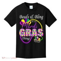 Beads and Bling it's a Mardi Gras Thing Kids T-Shirt thumb 0