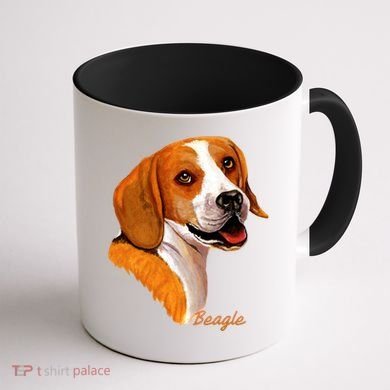 Beagle Dog Signature Portrait Coffee Mug back