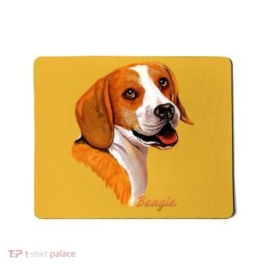 Beagle Dog Signature Portrait Mousepad