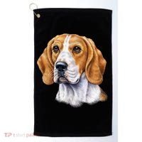 Beagle Face Golf Towel thumb 0