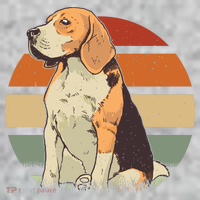 Beagle Retro Sunset The Baniff Cuffed Pom Beanie thumb 2