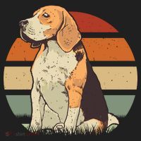 Beagle Retro Sunset Comfort Colors T-Shirt thumb 5
