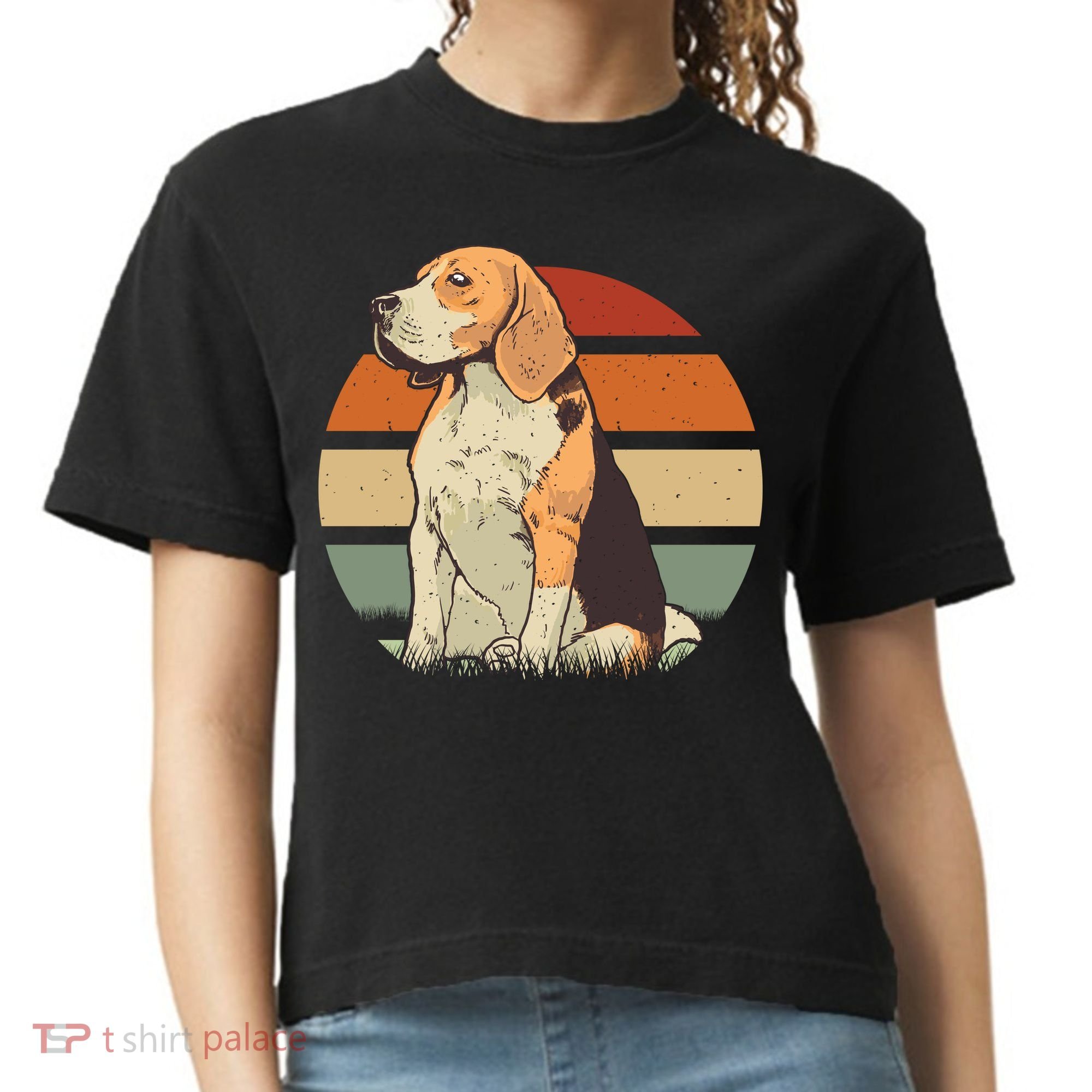 Beagle Retro Sunset Comfort Colors Boxy T-Shirt