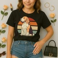 Beagle Retro Sunset Comfort Colors Boxy T-Shirt thumb 2