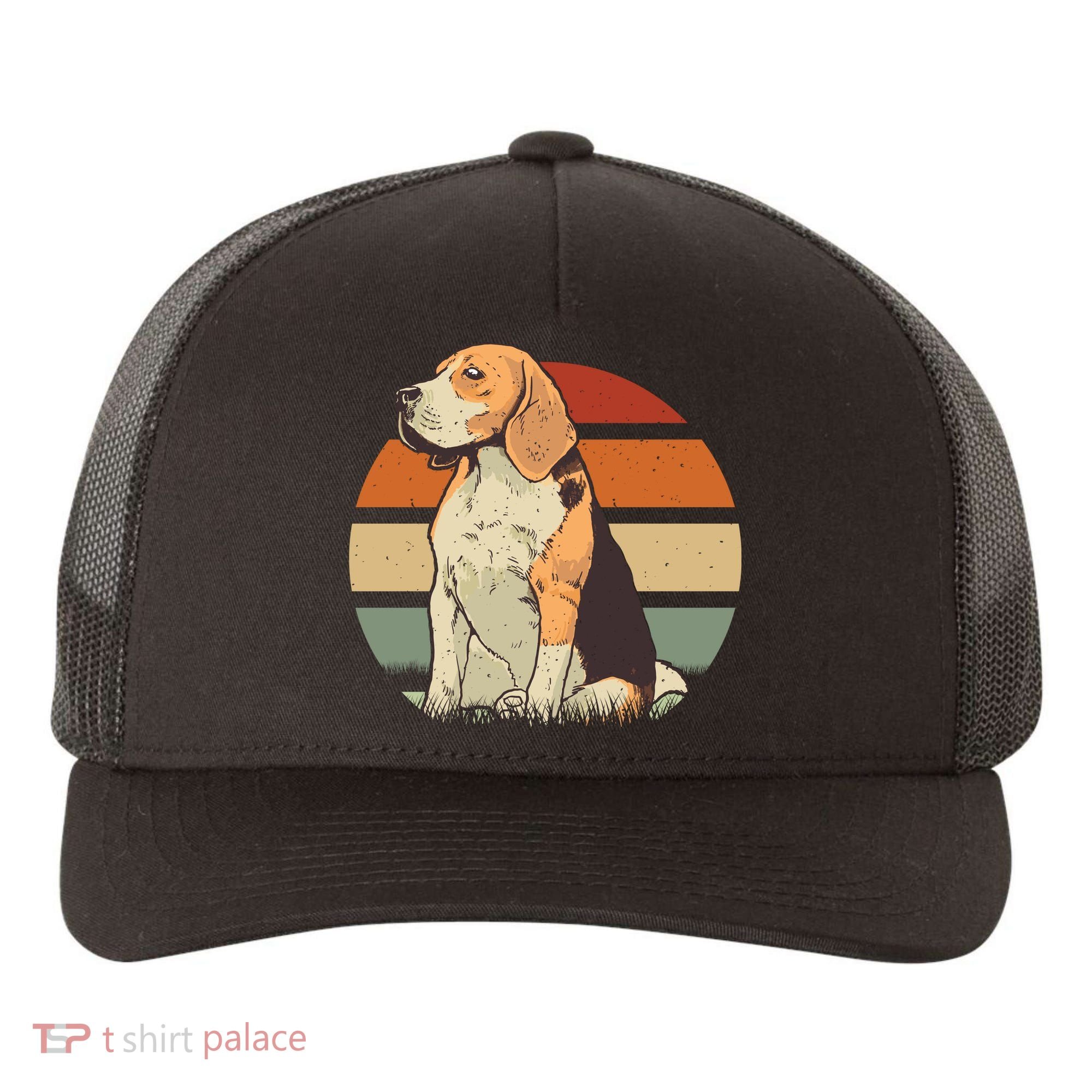 Beagle Retro Sunset Yupoong Adult 5-Panel Trucker Hat