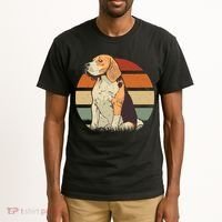 Beagle Retro Sunset Tall T-Shirt thumb 2