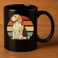 Beagle Retro Sunset 11oz C Handle Ceramic Mug thumb 3