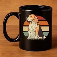 Beagle Retro Sunset 11oz C Handle Ceramic Mug thumb 4