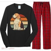 Beagle Retro Sunset Long Sleeve Pajama Set thumb 0