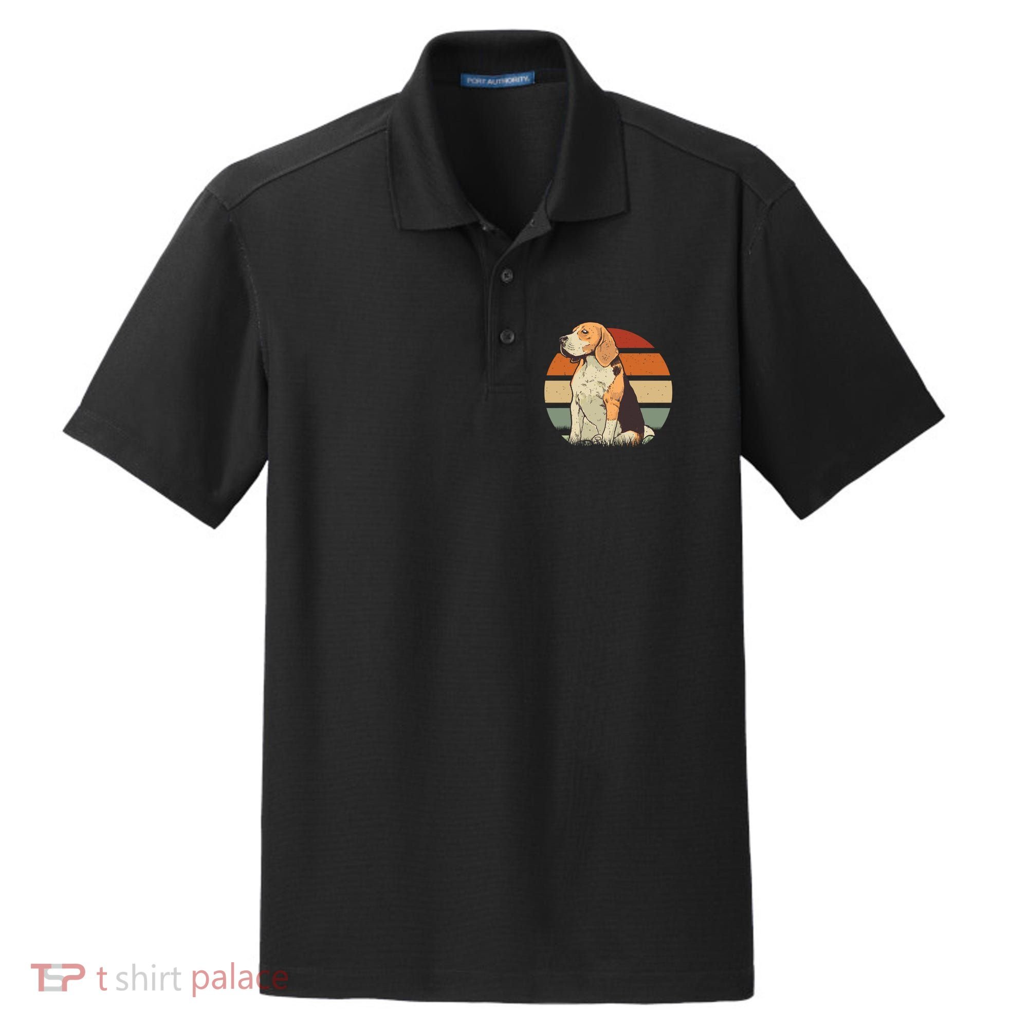Beagle Retro Sunset Dry Zone Grid Polo