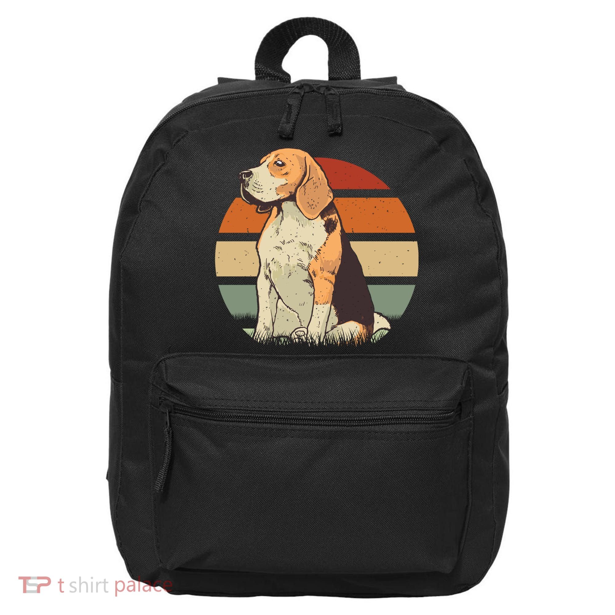 Beagle Retro Sunset 16 in Basic Backpack
