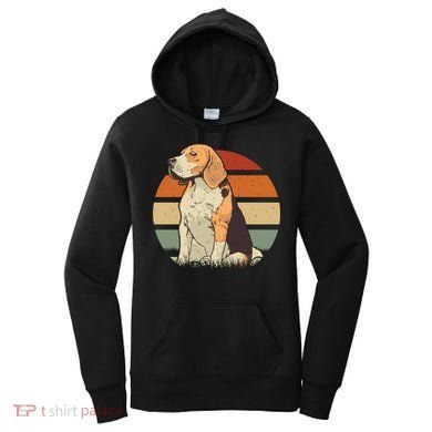 Beagle Retro Sunset Women's Hoodie