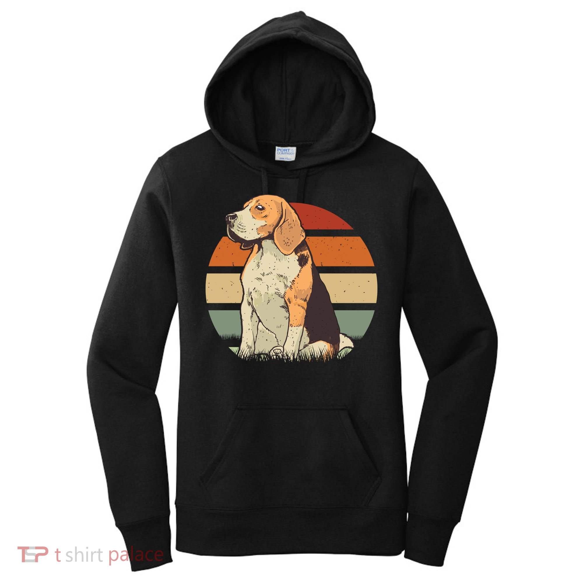 Beagle Retro Sunset Women's Hoodie