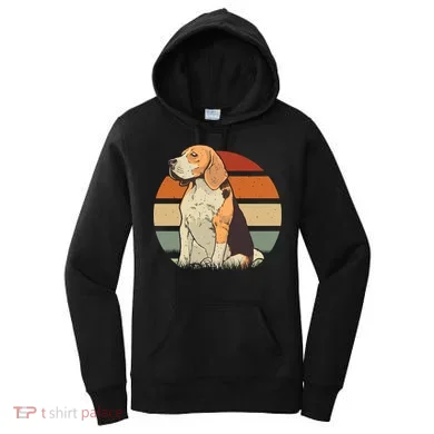 Beagle Retro Sunset Women's Hoodie