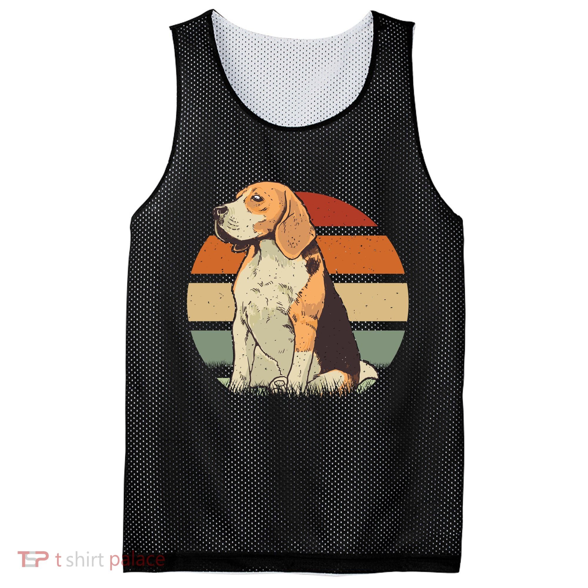 Beagle Retro Sunset Mesh Reversible Basketball Jersey Tank