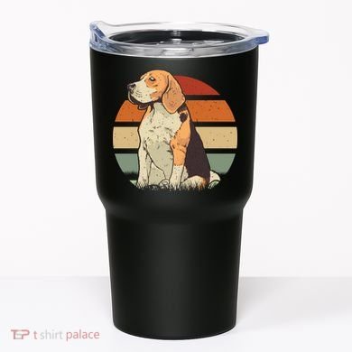 Beagle Retro Sunset Tumbler