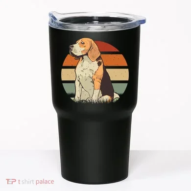 Beagle Retro Sunset Tumbler