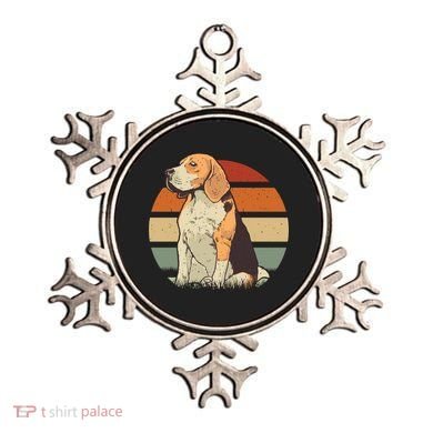 Beagle Retro Sunset Ornament