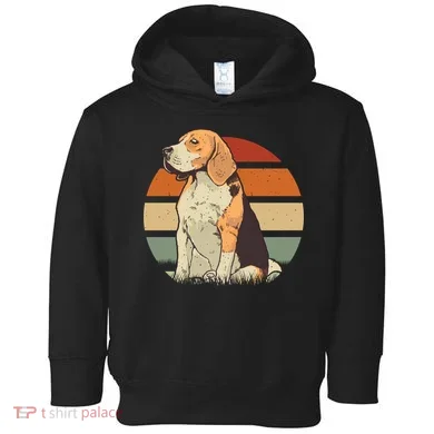 Beagle Retro Sunset Toddler Hoodie