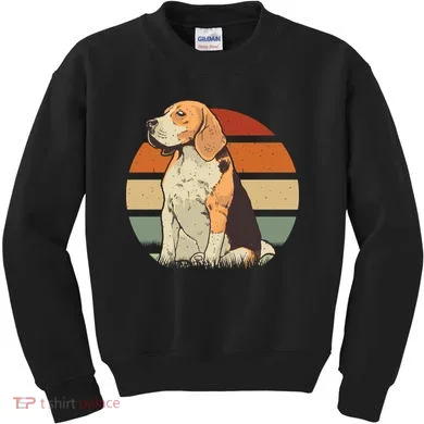 Beagle Retro Sunset Kids Sweatshirt