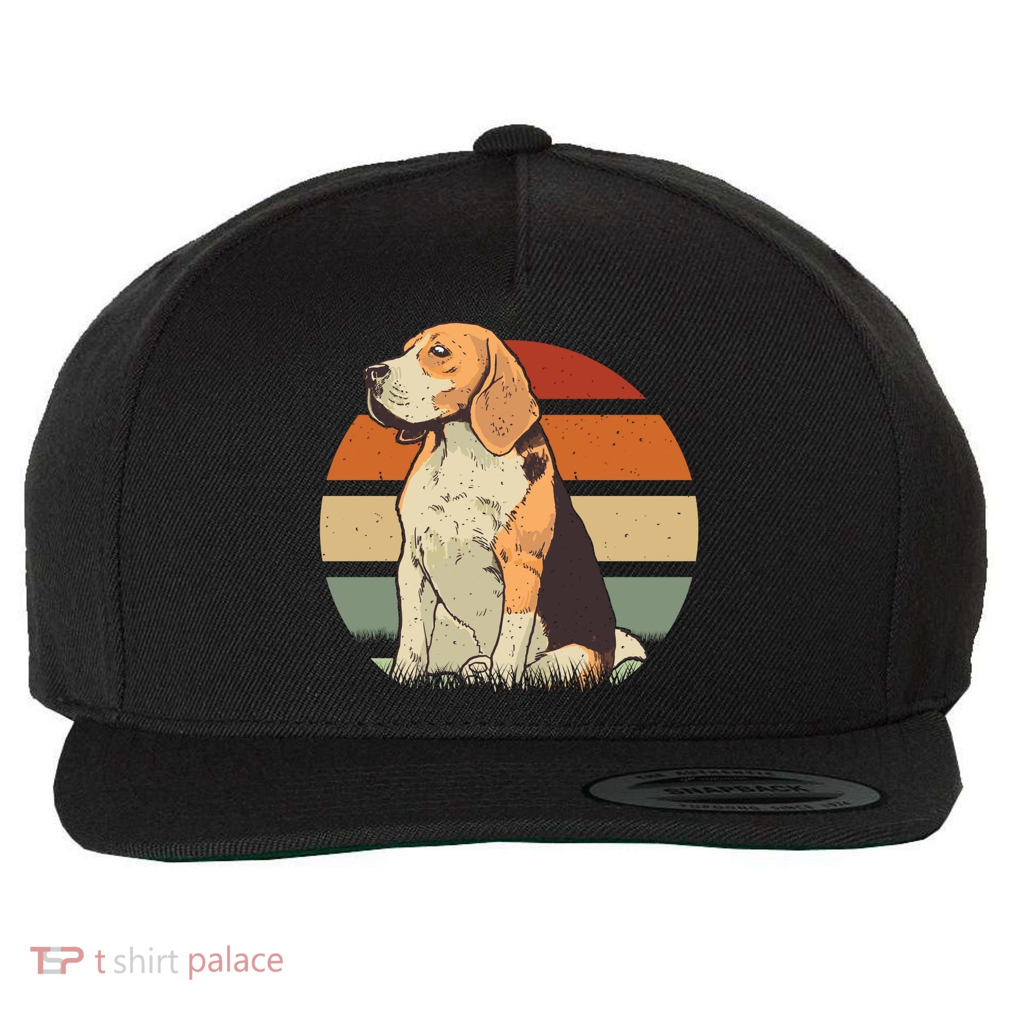 Beagle Retro Sunset Wool Snapback Cap