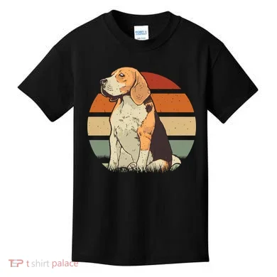 Beagle Retro Sunset Kids T-Shirt