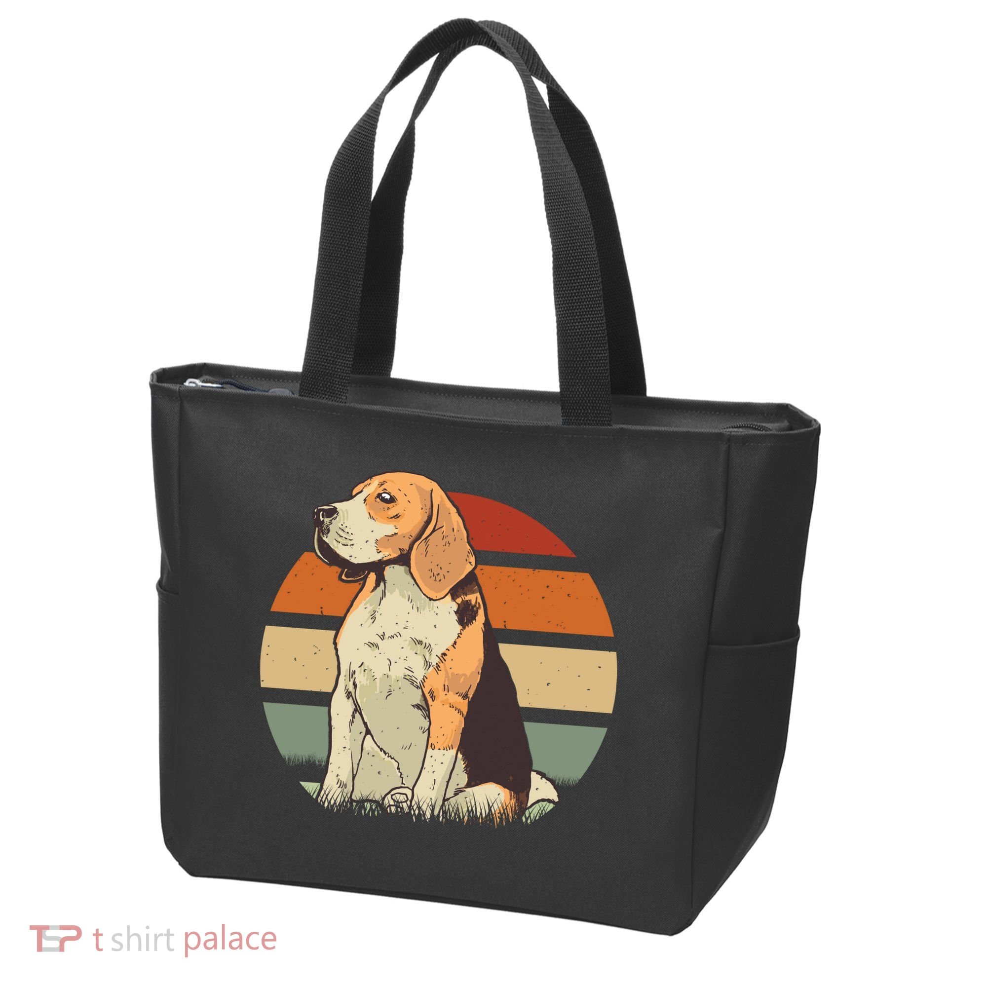 Beagle Retro Sunset Tote Bag
