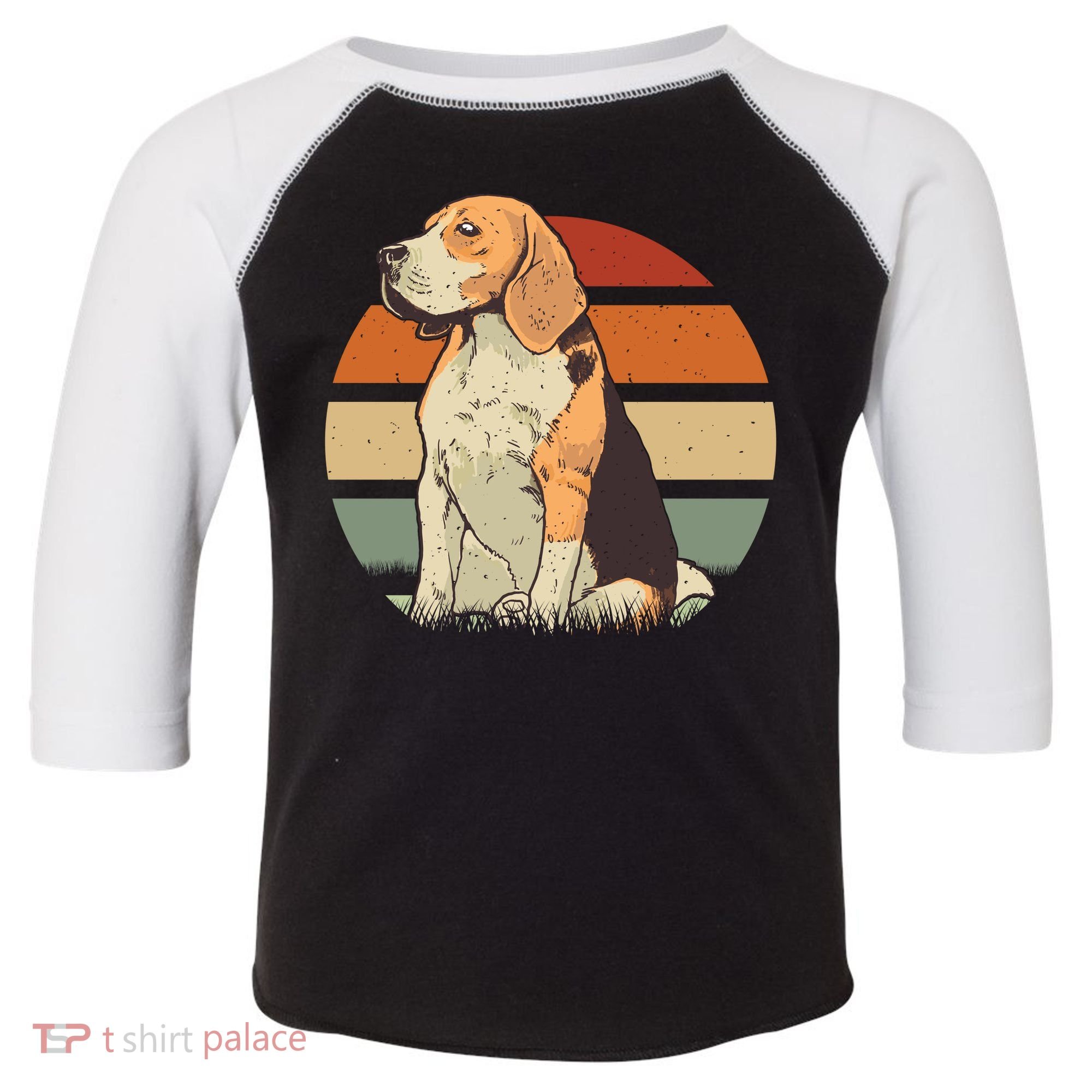 Beagle Retro Sunset Toddler Fine Jersey T-Shirt