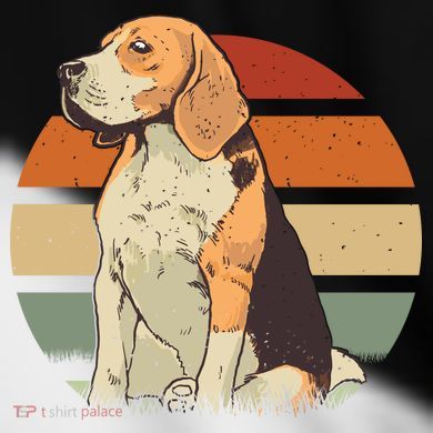 Beagle Retro Sunset Toddler Fine Jersey T-Shirt