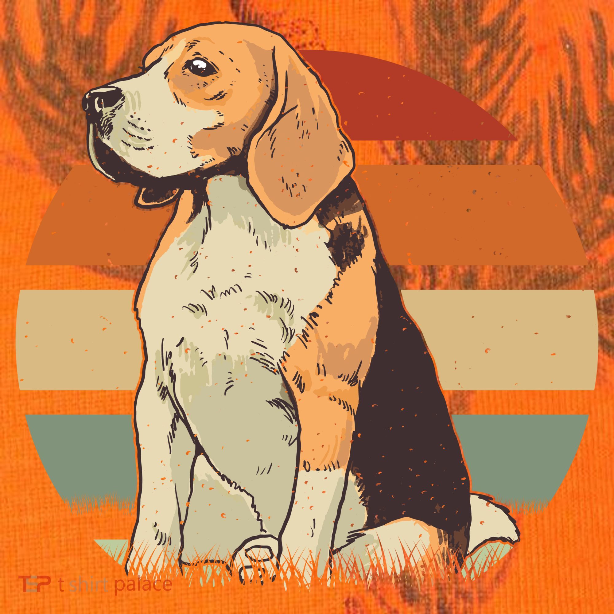 Beagle Retro Sunset Kati Licensed 12" Camo Cuffed Beanie