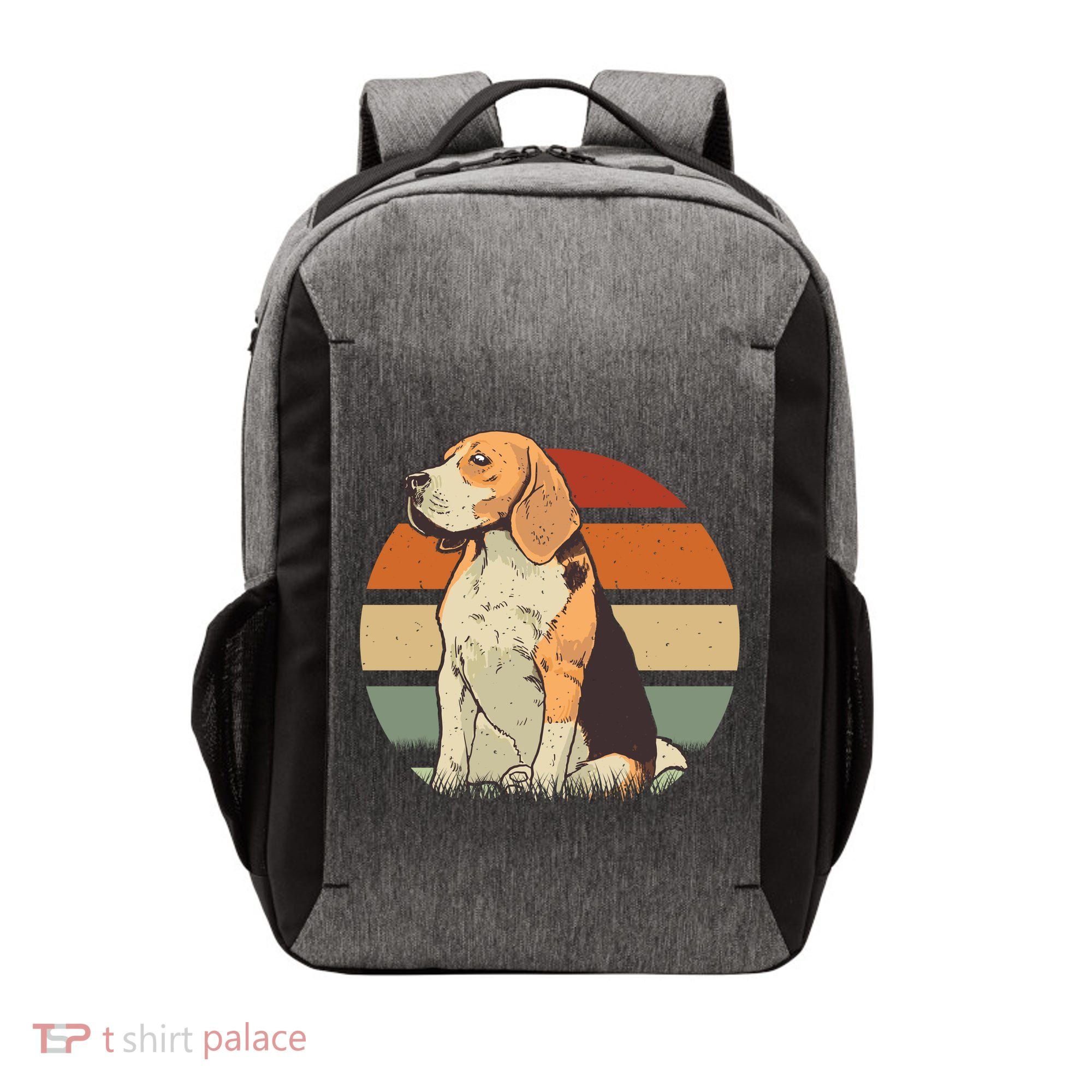 Beagle Retro Sunset Vector Backpack