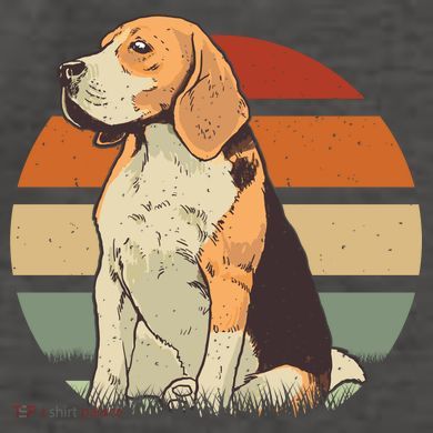 Beagle Retro Sunset Vector Backpack