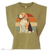 Beagle Retro Sunset Garment-Dyed Women's Muscle Tee thumb 0