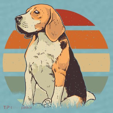 Beagle Retro Sunset Sueded Cloud Jersey T-Shirt