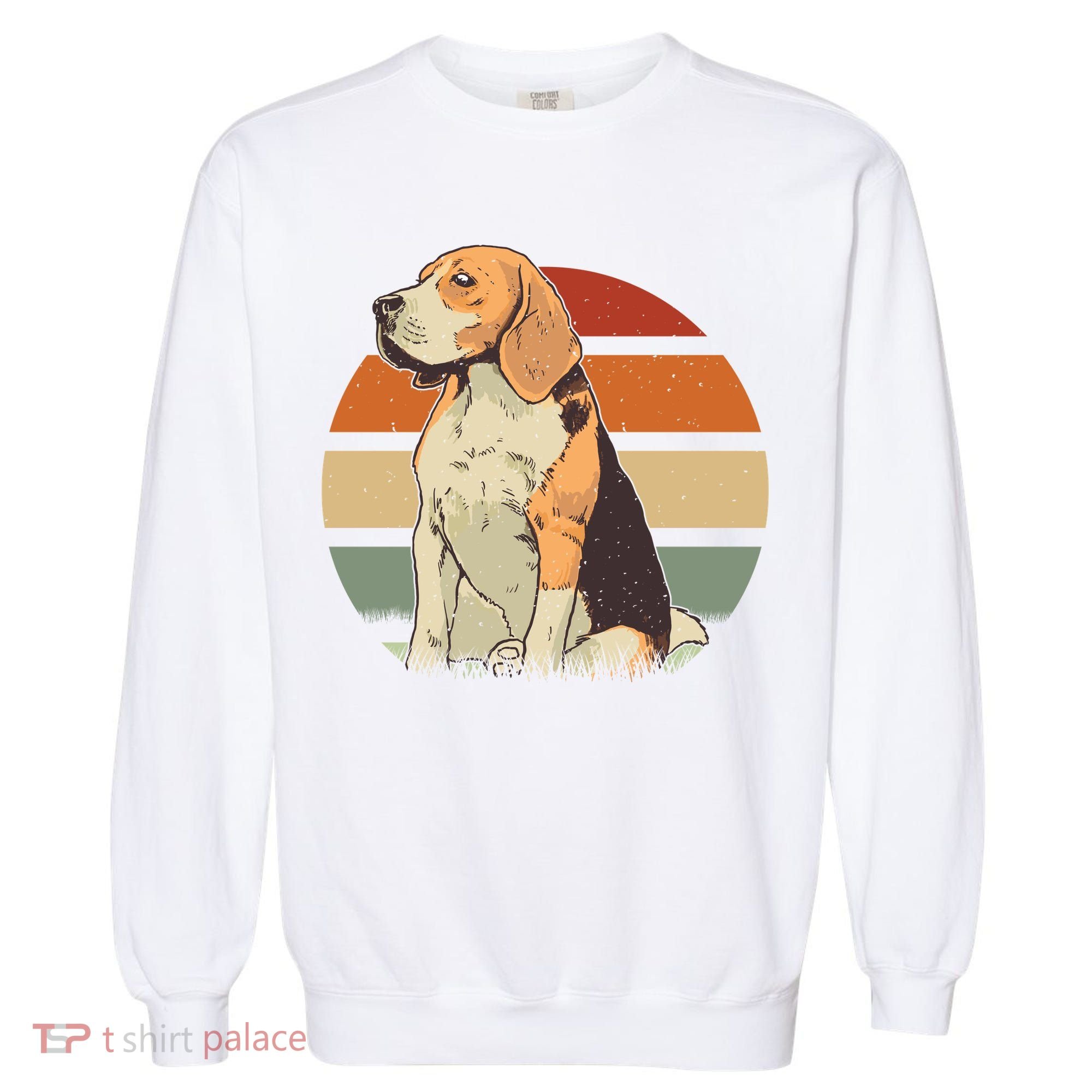 Beagle Retro Sunset Garment-Dyed Sweatshirt