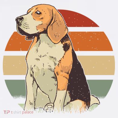 Beagle Retro Sunset Comfort Colors Garment-Dyed Hooded Sweatshirt