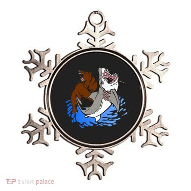 Bear Attacking Shark Ornament