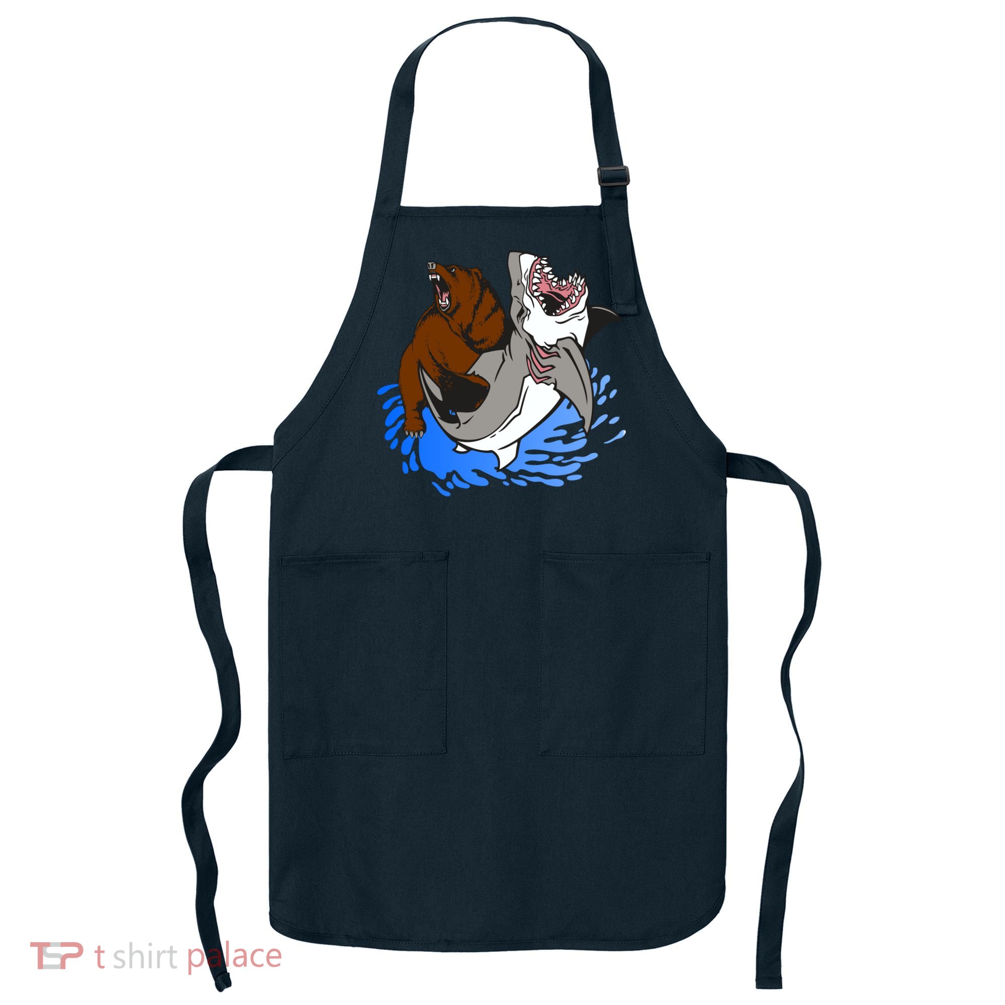 Bear Attacking Shark Apron