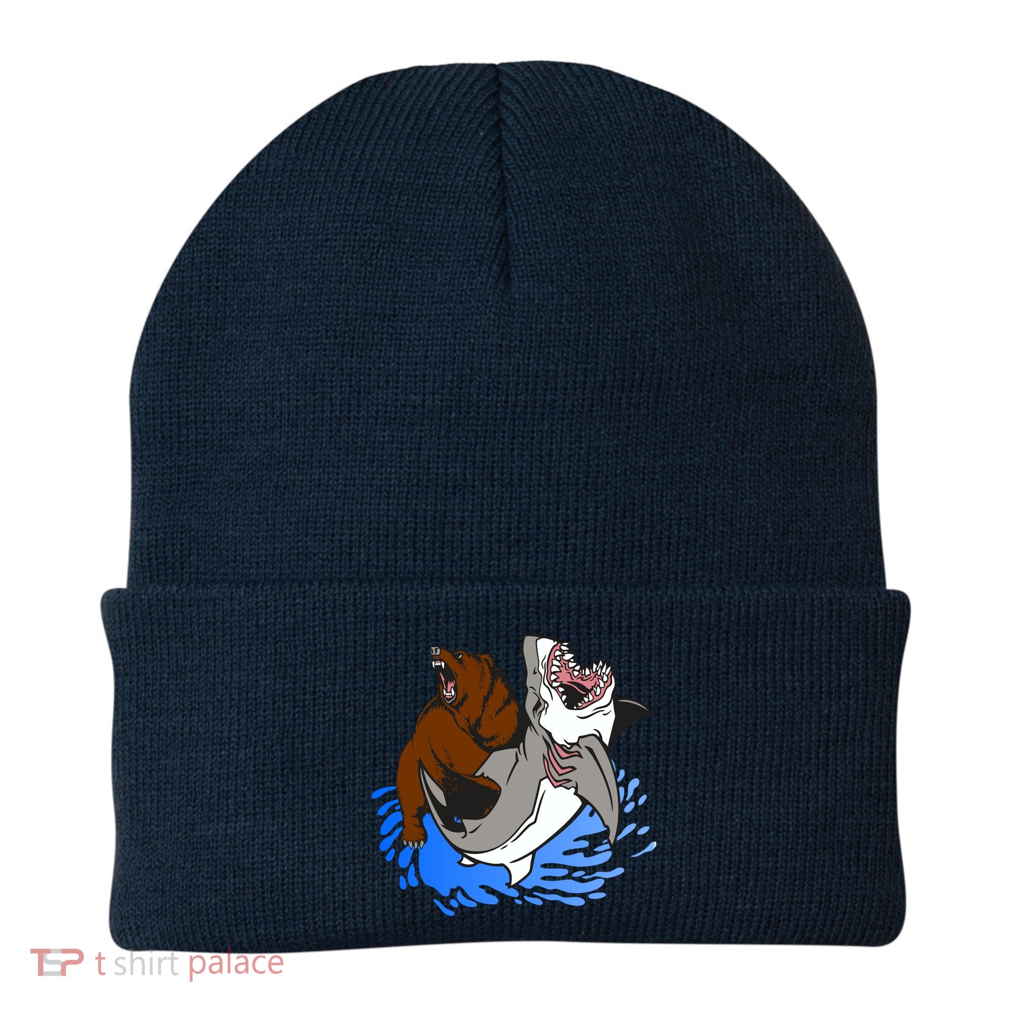 Bear Attacking Shark Beanie