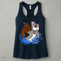 Bear Attacking Shark Women's Tank Top thumb 3