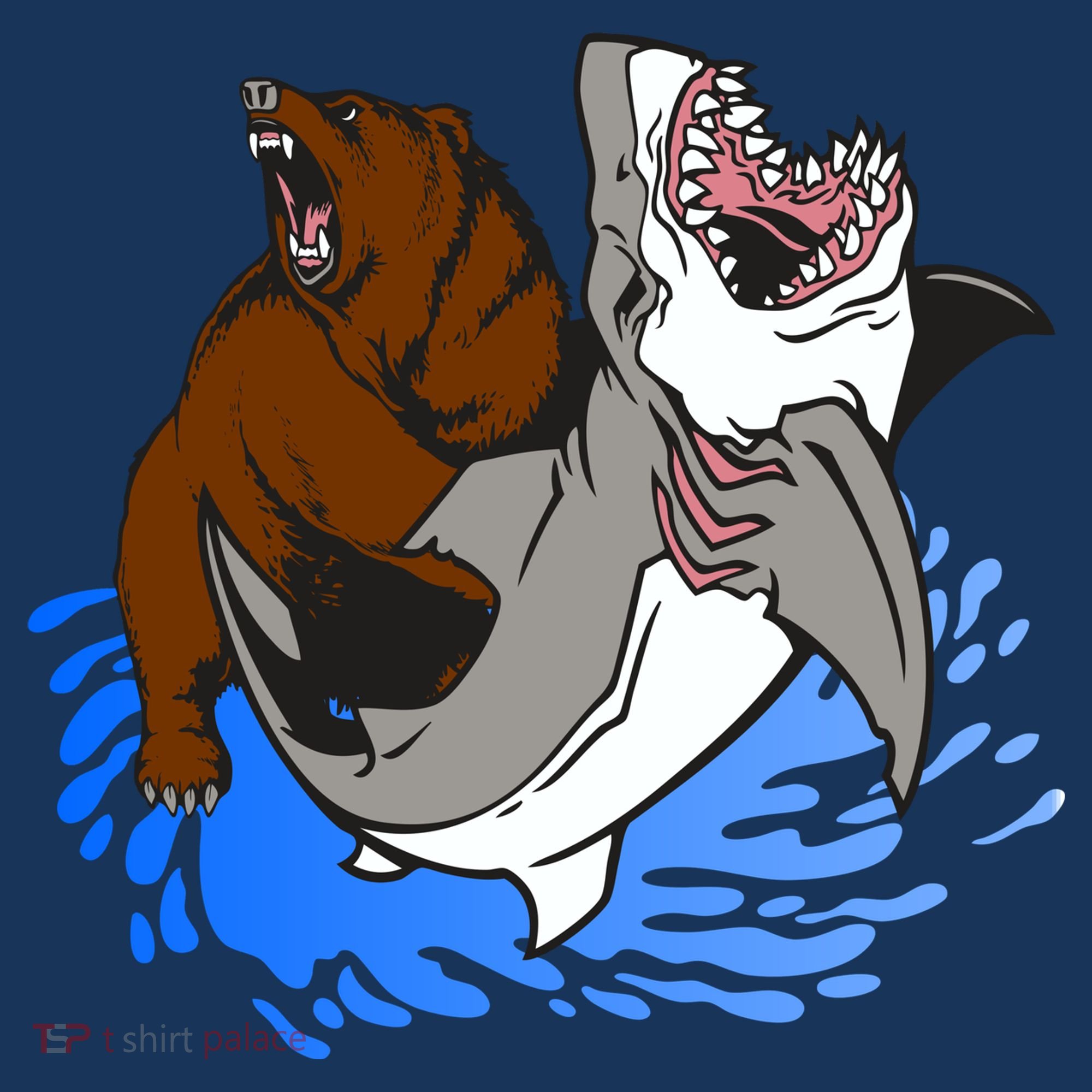 Bear Attacking Shark Tank Top