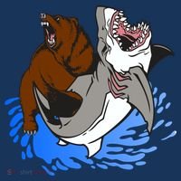 Bear Attacking Shark Toddler T-Shirt thumb 4