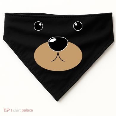 Bear Costume Face USA-Made Doggie Bandana